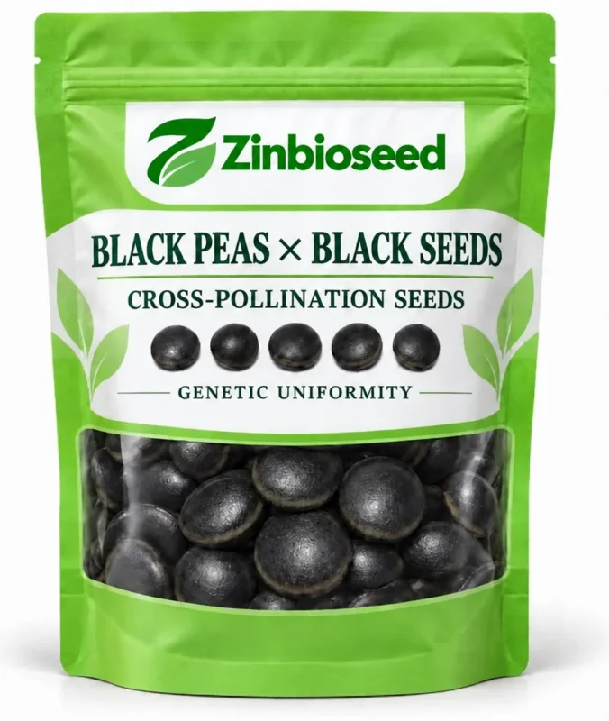 Zinbioseed pack of Black Peas × Black Seeds cross-pollination seeds