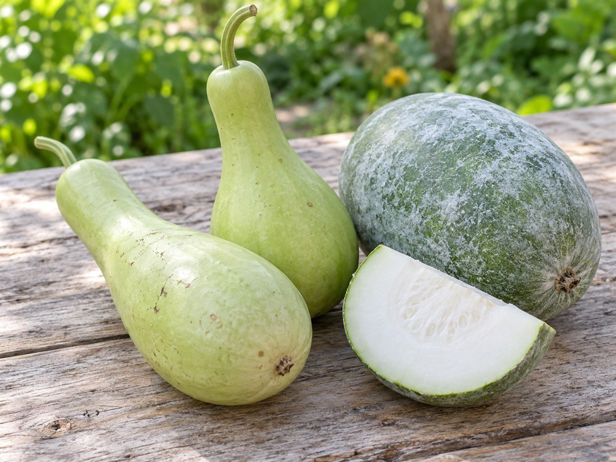 Tender bottle gourds and pale wax gourds